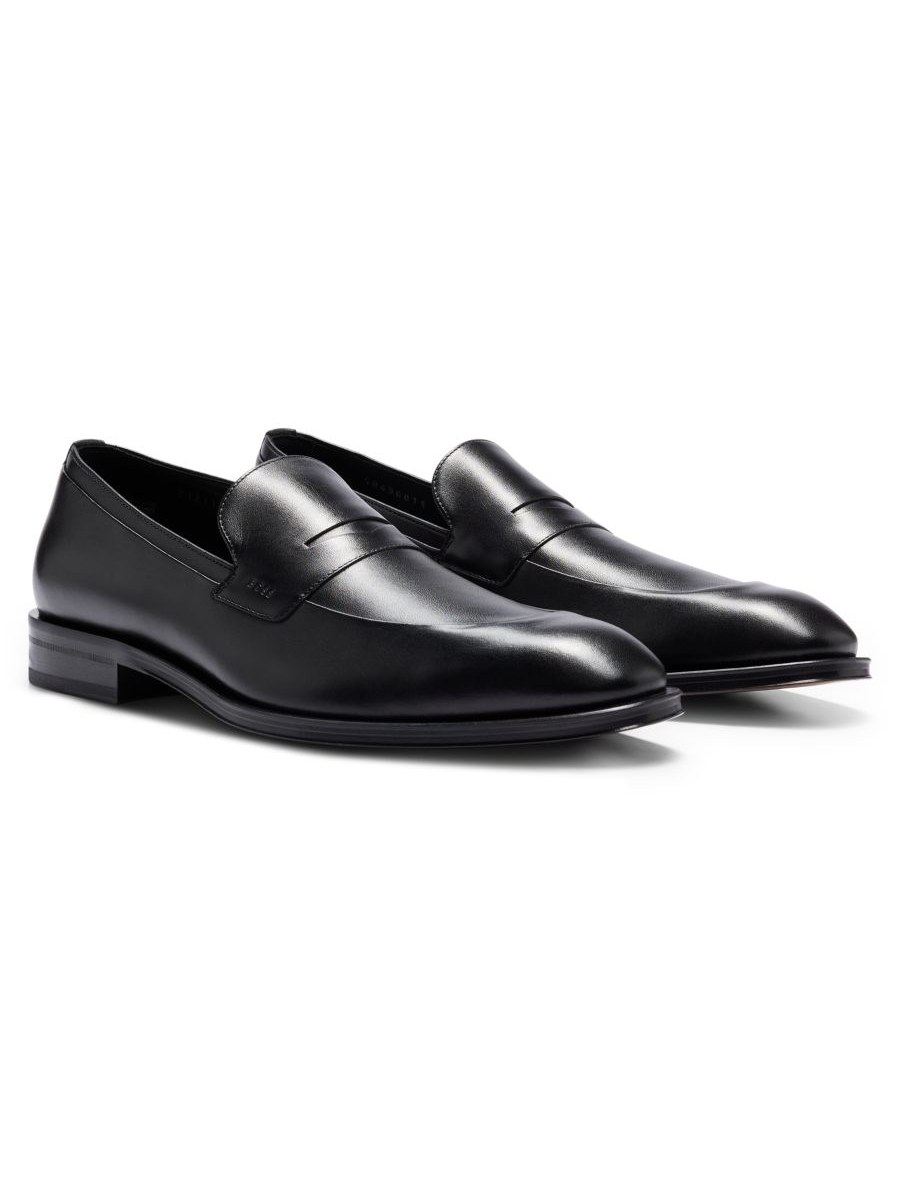 BOSS Leather Lace-Up Shoes — Black